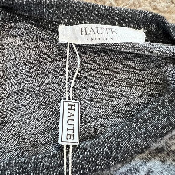 Haute Edition Ultra Soft Pullover Sweatshirt with Contrast Trim size M lagenlook - Picture 4 of 16